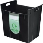 LEITZ Papierkorb Wertstoffsammelbeh&auml;lter 40l schwarz