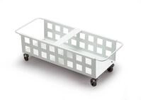 DURABLE Papierkorb Fahrwagen Durabin Square Trolley Duo 40 mit Rollen wei&szlig;
