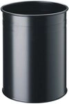 DURABLE Papierkorb Papierkorb Metall rund 15l schwarz