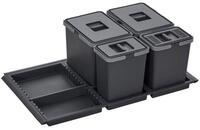 SO-TECH&reg; M&uuml;lleimer Abfallsammler Metropolis 15+15+6+6L mit Deckel,...