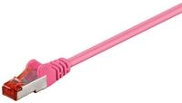 Goobay CAT 6 Patchkabel S/FTP (PiMF) Magenta 0.5 m - LSZH halogenfrei Kupfer