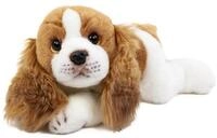 Teddys Rothenburg Kuscheltier Hund Cavalier 30 cm liegend braun/wei&szlig;...