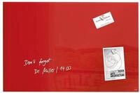 Sigel Memoboard SIGEL GL212 Glas-Whiteboard Artverum - rot - 120 x90 x1,80 cm -