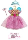 Heless Puppenkleidung Puppenkleid Prinzessin Lillifee mit Glitzerkrone und Augenmaske