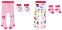 Zapf Creation&reg; Puppenkleidung 836064 BABY born Strumpfhosen+Socken, 2sort. 43cm