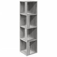 vidaXL Eckregal Eckregal Grau Sonoma 33x33x132 cm Holzwerkstoff, 1-tlg.