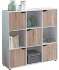 Wohnling Standregal WL5.526 Sideboard MASSA B&uuml;cherregal mit 9 F&auml;chern Regal