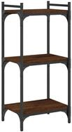 vidaXL B&uuml;cherregal, Buchregal 3 B&ouml;den Braun Eichen-Optik 40x30x86cm...