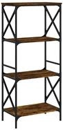 vidaXL B&uuml;cherregal B&uuml;cherregal 4 B&ouml;den R&auml;uchereiche 59x35x132 cm...