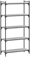 vidaXL B&uuml;cherregal, Buchregal 5 B&ouml;den Grau Sonoma 80x30x154 cm Holzwerkstoff
