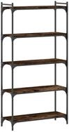 vidaXL B&uuml;cherregal, Buchregal 5 B&ouml;den R&auml;uchereiche 80x30x154 cm Holzwerkstoff
