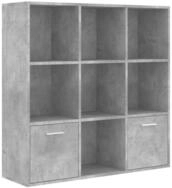vidaXL B&uuml;cherregal NA B&uuml;cherregal Betongrau 98x30 cm mit 7 F&auml;chern aus...