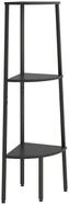 vidaXL B&uuml;cherregal Eckregal mit 3 B&ouml;den Schwarz 45,5x31,5x120 cm, 1-tlg.