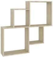 vidaXL Regal W&uuml;rfelregal Sonoma-Eiche 80x15x78,5 cm Holzwerkstoff, 1-tlg.