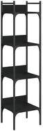 vidaXL B&uuml;cherregal B&uuml;cherregal 4 B&ouml;den Schwarz 35x30x138,5 cm Holzwerkstoff,