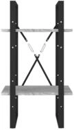 vidaXL B&uuml;cherregal, Buchregal 2 F&auml;cher Grau Sonoma 40x30x70 cm Holzwerkstoff