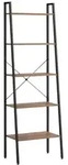 vidaXL B&uuml;cherregal Standregal mit 5 B&ouml;den Dunkelbraun und Schwarz 56x35x174...