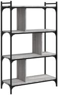 vidaXL B&uuml;cherregal B&uuml;cherregal 4 B&ouml;den Grau Sonoma 76x32x123 cm...