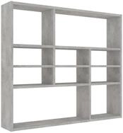 vidaXL Wandregal, Regal Betongrau 90x16x78 cm Holzwerkstoff