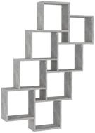 vidaXL Regal W&uuml;rfelregal Betongrau 90x15x119 cm Holzwerkstoff, 1-tlg.