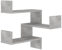 vidaXL Wandregal, Wand-Eckregal Betongrau 40x40x50 cm Holzwerkstoff