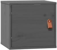 vidaXL Regal Wandschrank Grau 31,5x30x30 cm Massivholz Kiefer, 1-tlg.