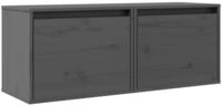 vidaXL Kommode, Wandschr&auml;nke 2 Stk. Grau 45x30x35 cm Massivholz Kiefer