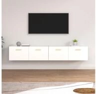 vidaXL H&auml;ngeschrank Wandschr&auml;nke 2 Stk. Wei&szlig; 100x36,5x35 cm Holzwerkstoff
