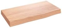 vidaXL Regal Wandregal Hellbraun 40x20x4 cm Massivholz Eiche Behandelt, 1-tlg.