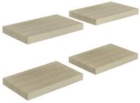 vidaXL Wandregal, Schwebende Wandregale 4 Stk. Eichefarben 40x23x3,8cm MDF