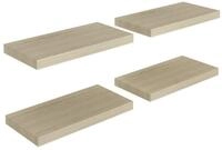 vidaXL Wandregal, Schwebende Wandregale 4 Stk. Eichefarben 50x23x3,8cm MDF