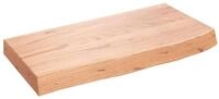 vidaXL Regal Wandregal Hellbraun 60x30x(2-6) cm Massivholz Eiche Behandelt,...