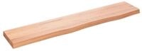 vidaXL Regal Wandregal Hellbraun 100x20x4 cm Massivholz Eiche Behandelt, 1-tlg.