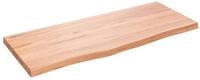 vidaXL Regal Wandregal Hellbraun 100x40x(2-4) cm Massivholz Eiche Behandelt,...