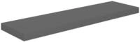 vidaXL Wandregal, Schwebendes Wandregal Hochglanz-Grau 90x23,5x3,8 cm MDF