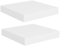 vidaXL Wandregal, Schweberegale 2 Stk. Wei&szlig; 23x23,5x3,8 cm MDF