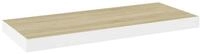 vidaXL Wandregal, Schweberegal Eichen-Optik und Wei&szlig; 60x23,5x3,8 cm MDF