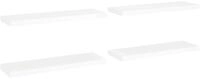 vidaXL Wandregal, Schweberegale 4 Stk. Wei&szlig; 80x23,5x3,8 cm MDF