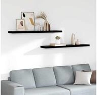 vidaXL Wandregal vidaXL Schweberegale 2 Stk. Hochglanz-Schwarz 120x23,5x3,8 cm...