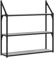 vidaXL Regal Wandregal 3 F&auml;cher Grau Sonoma 80x21x78,5 cm Holzwerkstoff, 1-tlg.