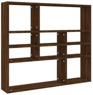 vidaXL Wandregal, Regal Braun Eichen-Optik 90x16x78 cm Holzwerkstoff