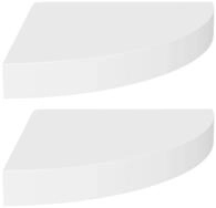 vidaXL Wandregal, Eck-Schweberegale 2 Stk. Wei&szlig; 25x25x3,8 cm MDF