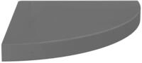 vidaXL Wandregal, Eck-Schweberegal Hochglanz-Grau 35x35x3,8 cm MDF
