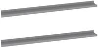 vidaXL Wandregal, Regale 2 Stk. Grau 100x9x3 cm