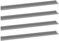 vidaXL Wandregal, Regale 4 Stk. Grau 100x9x3 cm