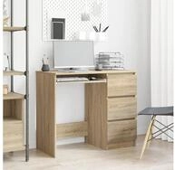 vidaXL Schreibtisch, B&uuml;rotisch Computertisch Sonoma-Eiche 90x45x76 cm Holzwerkstoff