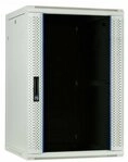 DSIT Wandgeh&auml;use 18 HE wei&szlig;er Serverschrank, Wandgeh&auml;use mit Glast&uuml;r...