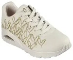 Skechers UNO-GOLDEN HEART Sneaker Freizeitschuh, Schn&uuml;rschuh mit goldfarbenen