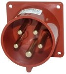 Mennekes Gartenstecker Anbaustecker 32A 5p 6h 400V IP44 Einbausteckdose gerade Typ
