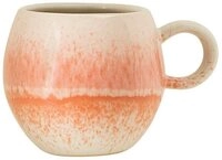 Bloomingville Becher Bloomingville Becher PAULA Orange Wei&szlig; mit Henkel